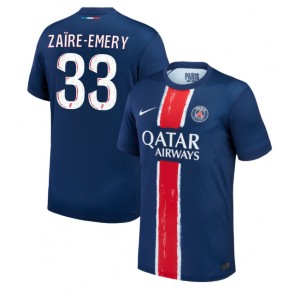 Paris Saint-Germain Warren Zaire-Emery #33 Replika Hjemmebanetrøje 2024-25 Kortærmet